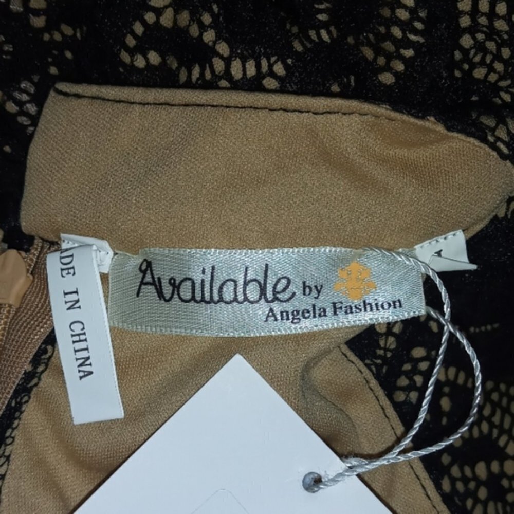 AVAILABLE BY ANGELA FASHION PEARLS & LACE Dress L - Picture 6 of 9